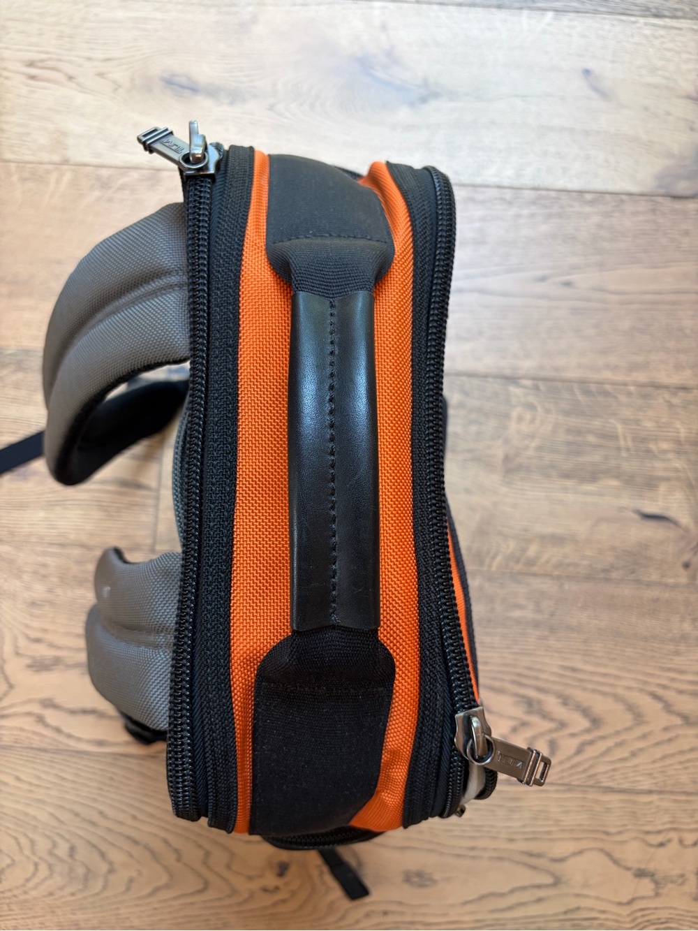 Tumi Orange and Gray Travel Backpack - Picture 5 of 6